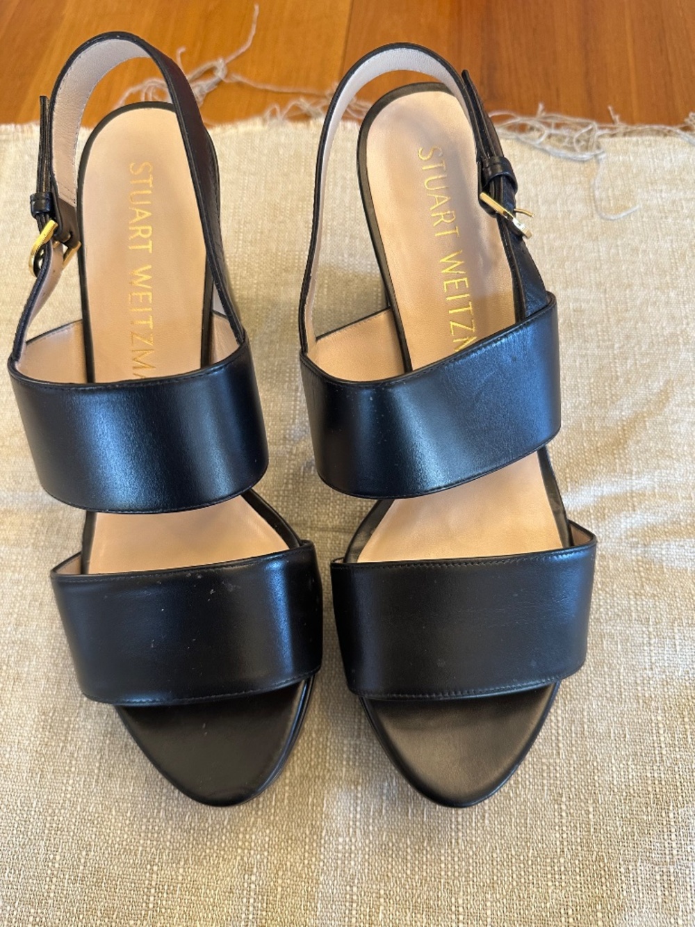 Stuart Weitzman Black Platform Sandals Size 9.5